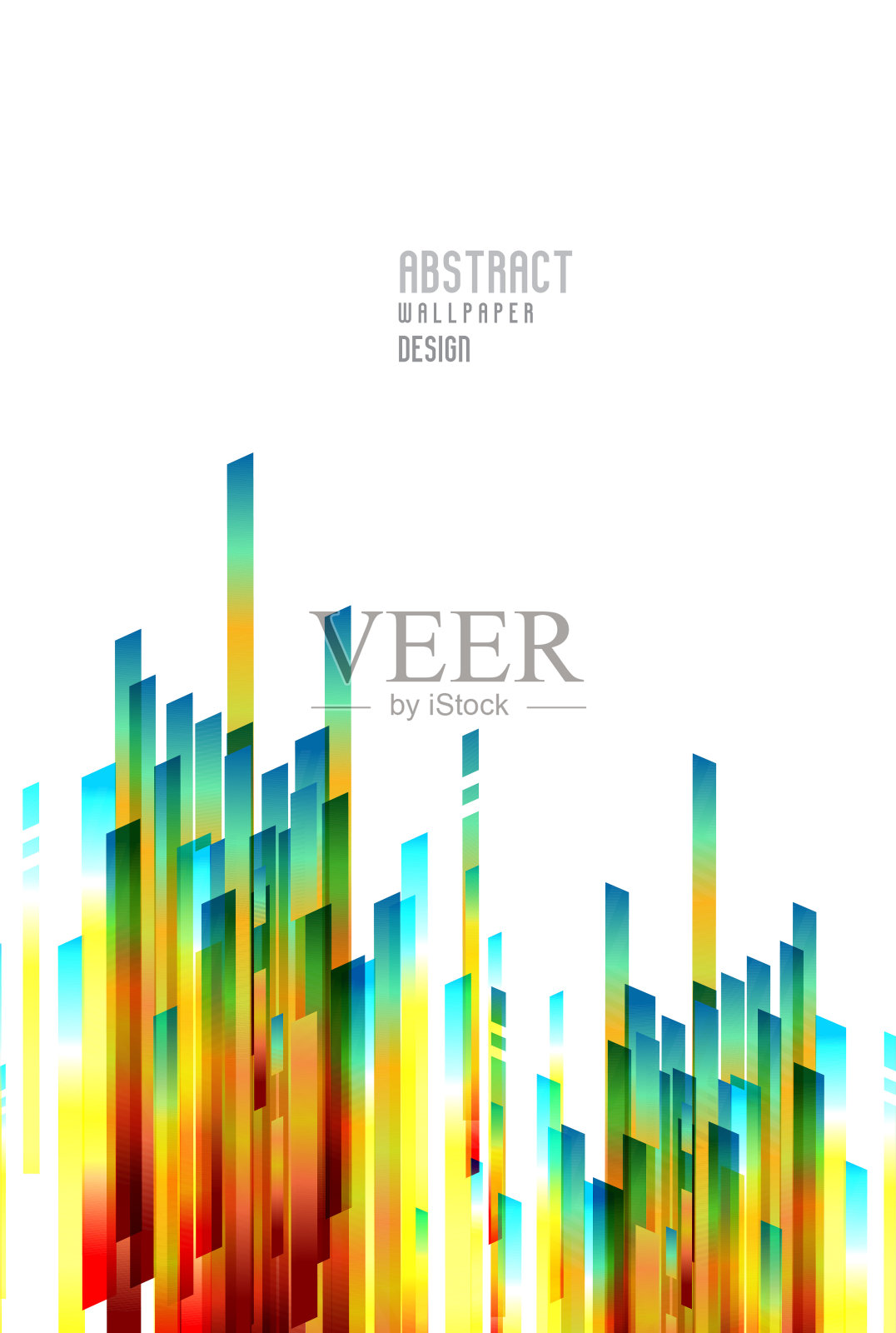 彩色抽象科技光线矢量背景和渐变色形状,适用于手机壁纸、网页banner背景和排版设计.eps插画图片素材