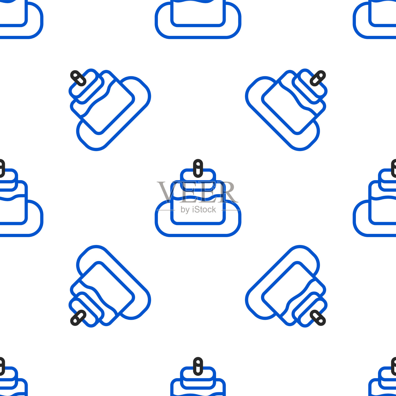 线蛋糕图标隔离无缝模式上的白色插画图片素材