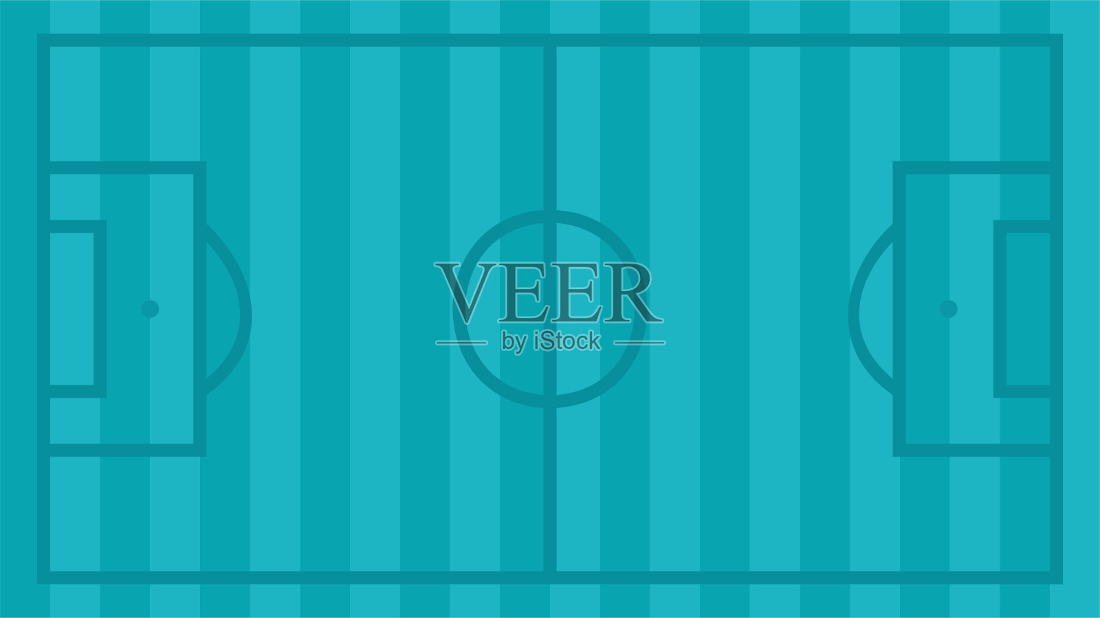 足球背景与足球场。从以上观点。2020年模板。向量,壁纸。青绿色,蓝色插画图片素材