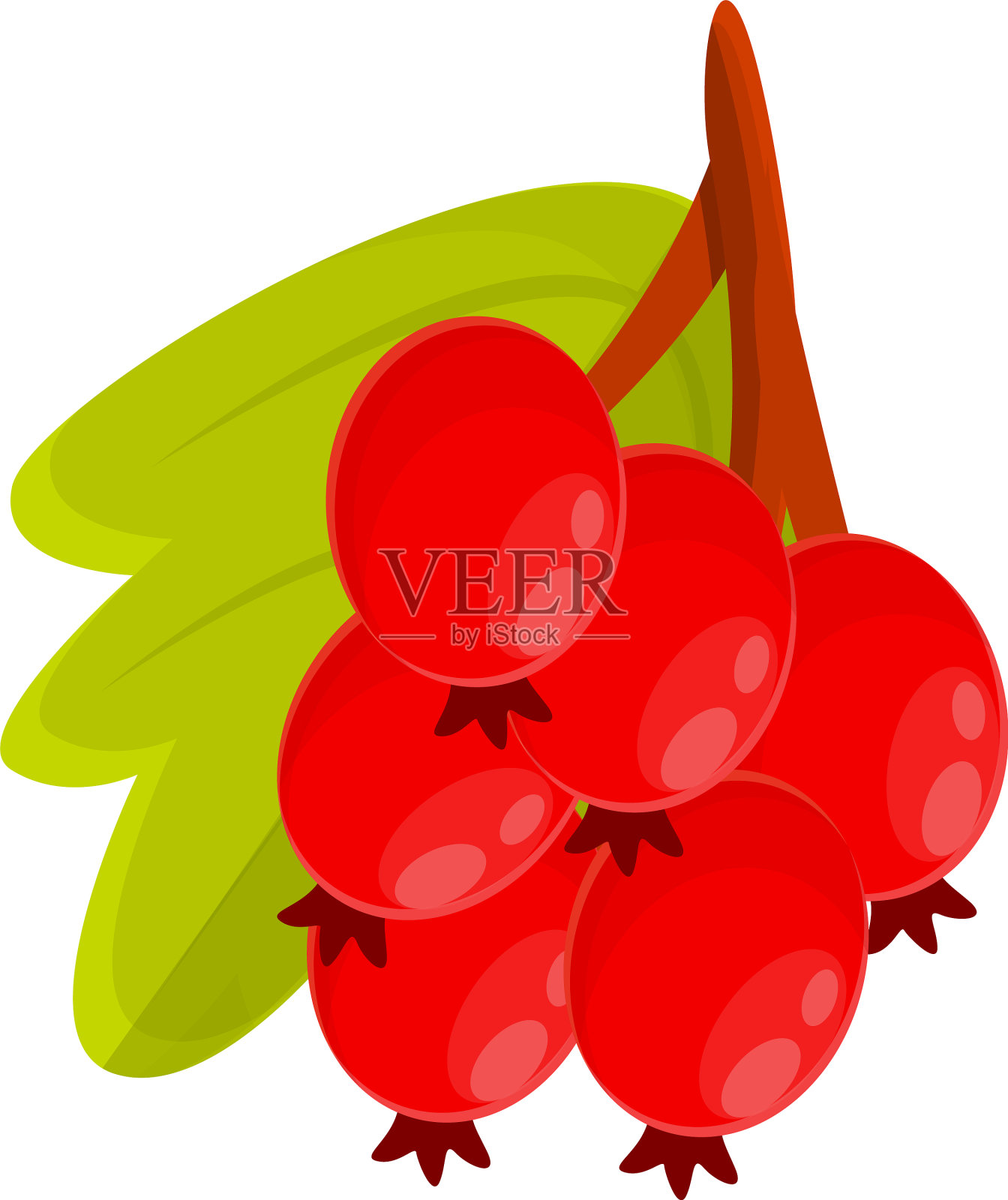 山楂图标卡通风格设计元素图片