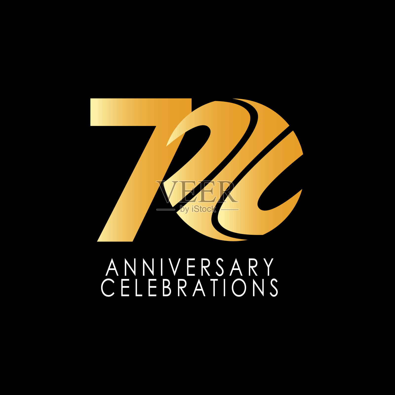 70周年庆典矢量模板设计插图插画图片素材