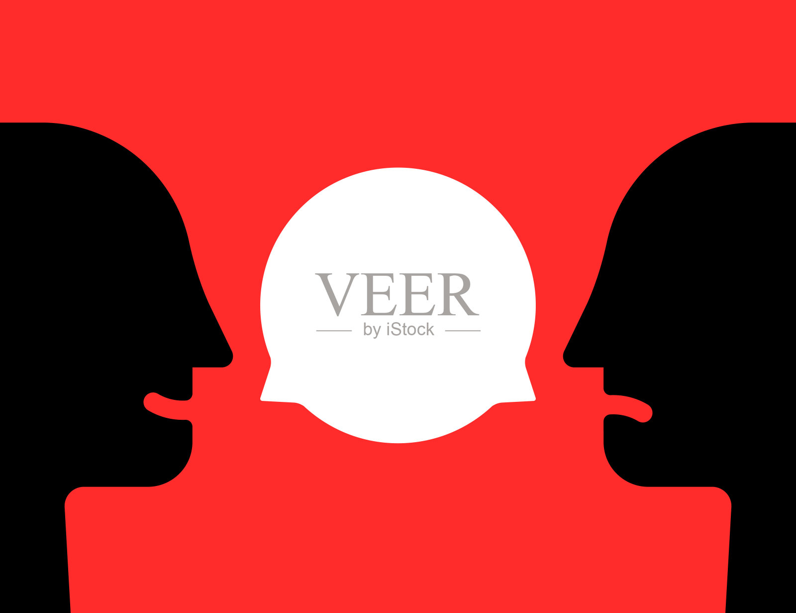 两个人之间复杂的对话插画图片素材