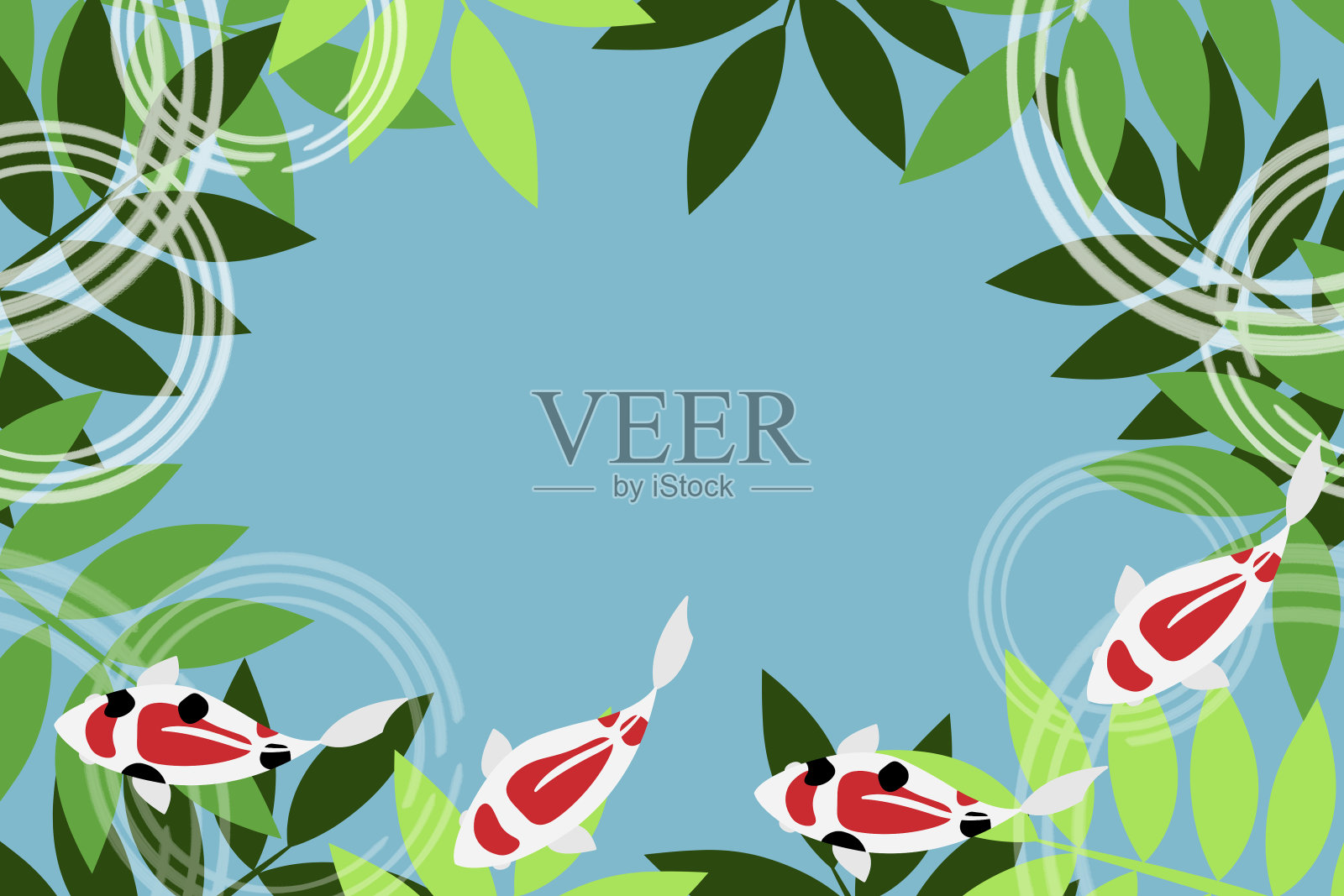 Nishikigoi背景插画图片素材