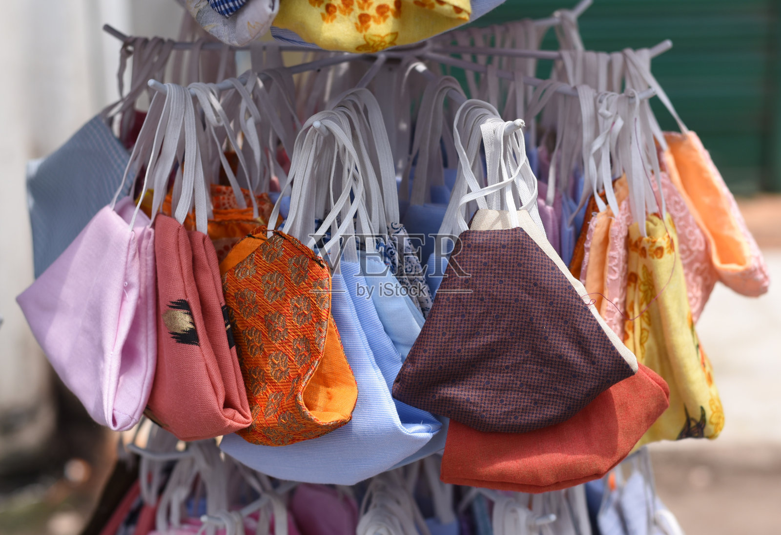 布质面具展销照片摄影图片