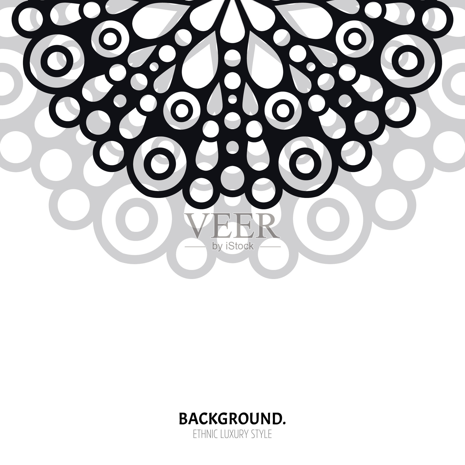 有伊斯兰教背景的曼荼罗插画图片素材