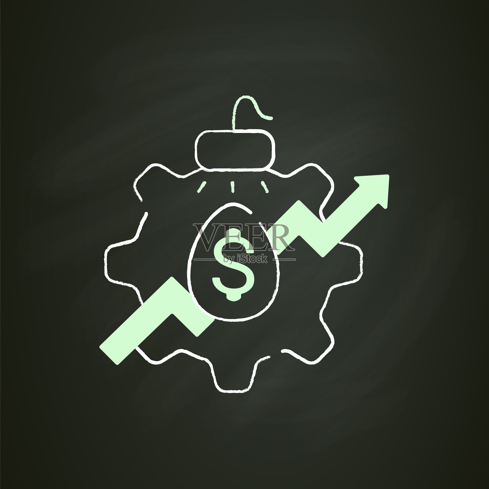 孵化器服务粉笔图标插画图片素材