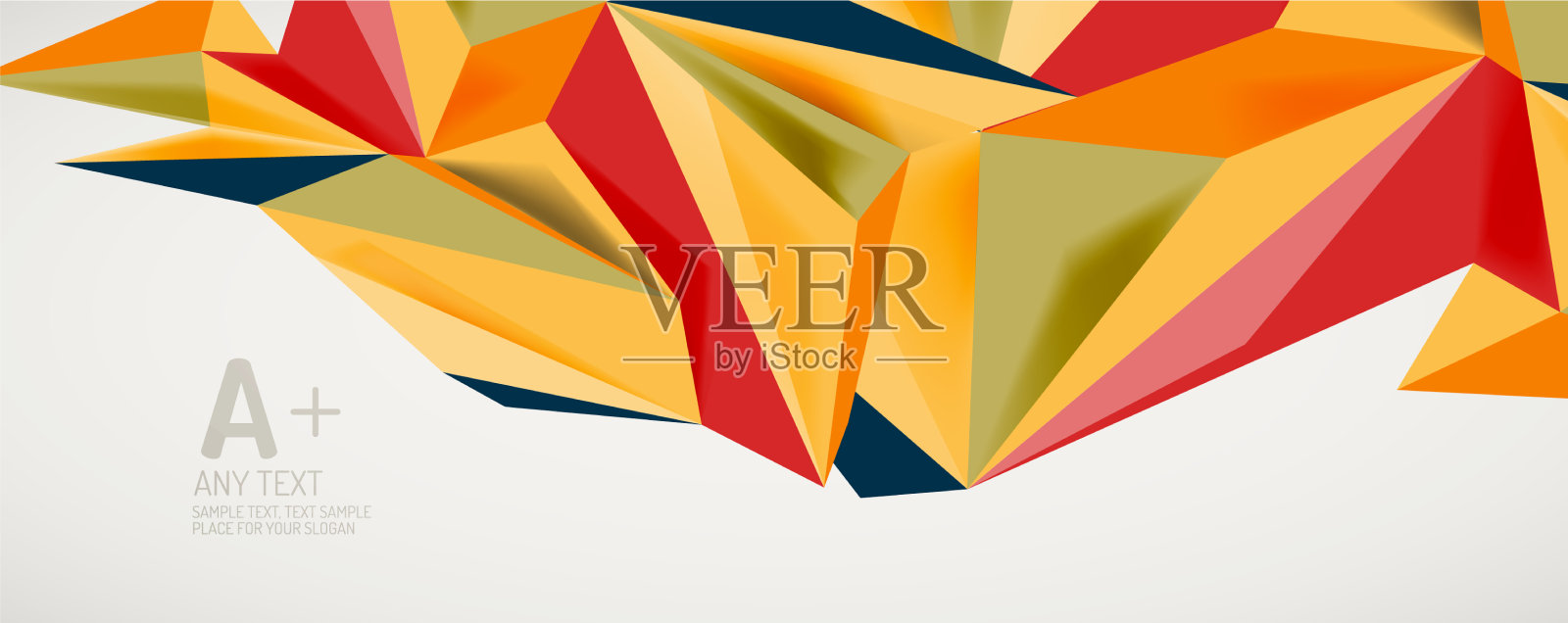 三角形几何背景低多边形3d插画图片素材