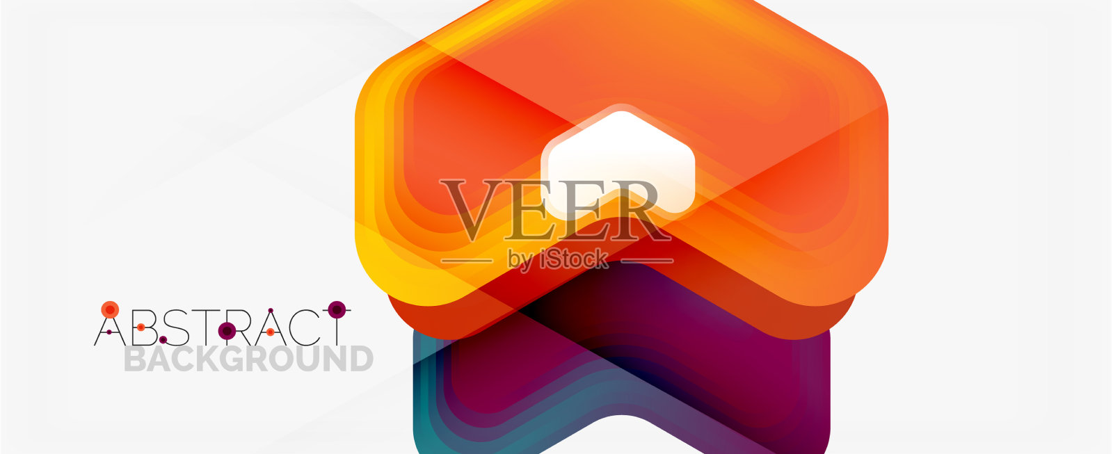 三维箭头几何构成抽象插画图片素材