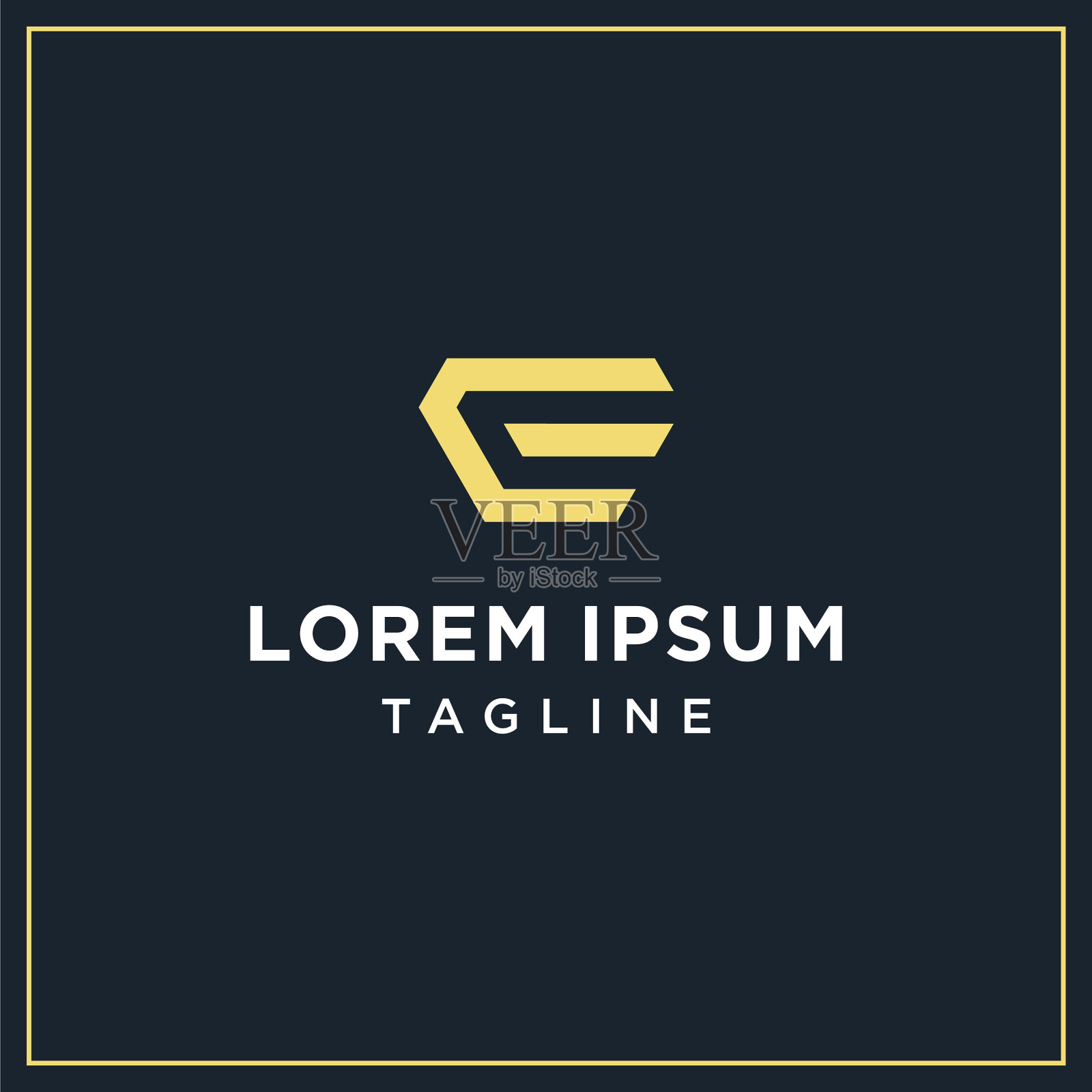 Ec或ce交织字母标志插画图片素材