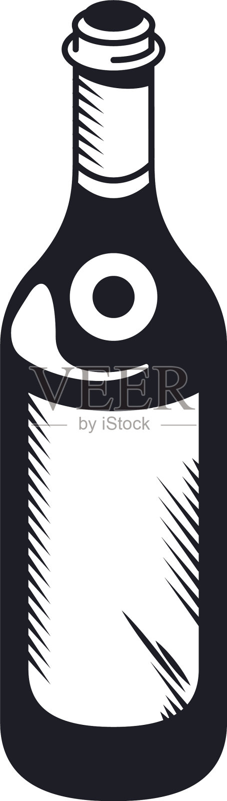 酒瓶喝插画图片素材