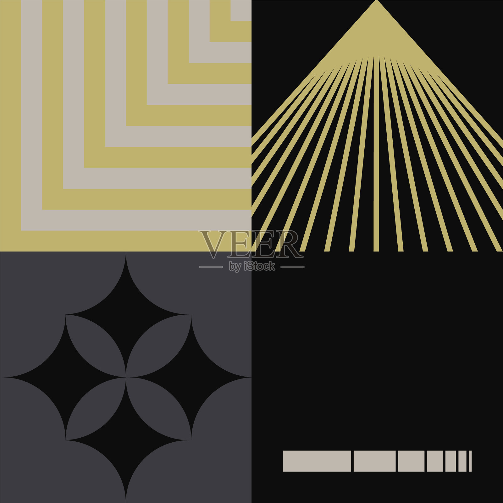 彩色几何图案设计插画图片素材