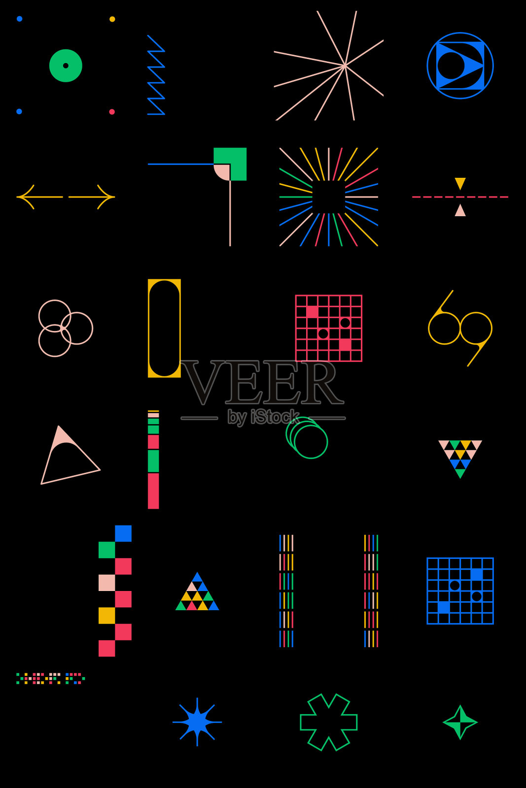 线性抽象模式插画图片素材