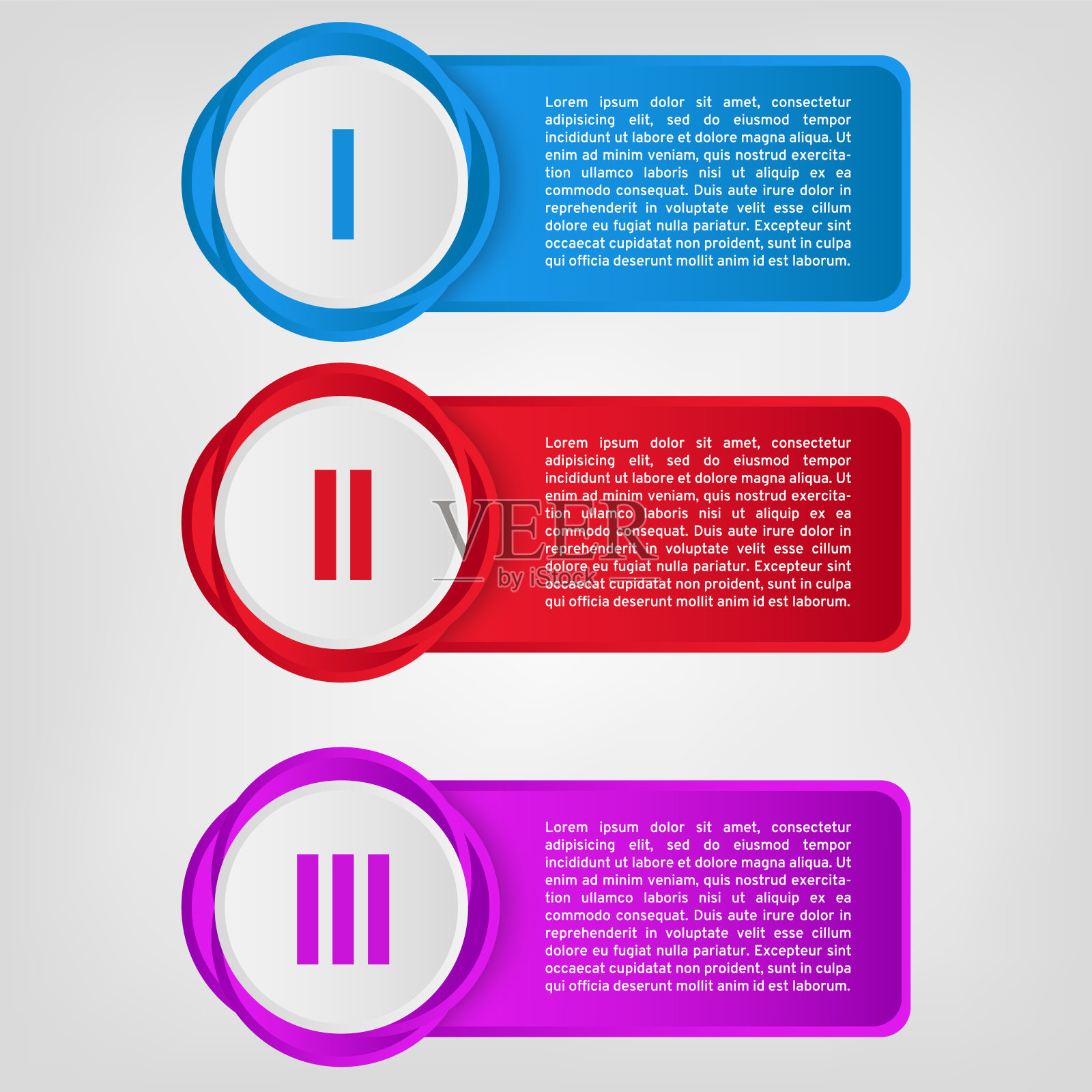 一组用于信息图的矢量横幅。用于工作流布局、图表、年度报告和网页设计的图形元素。插画图片素材
