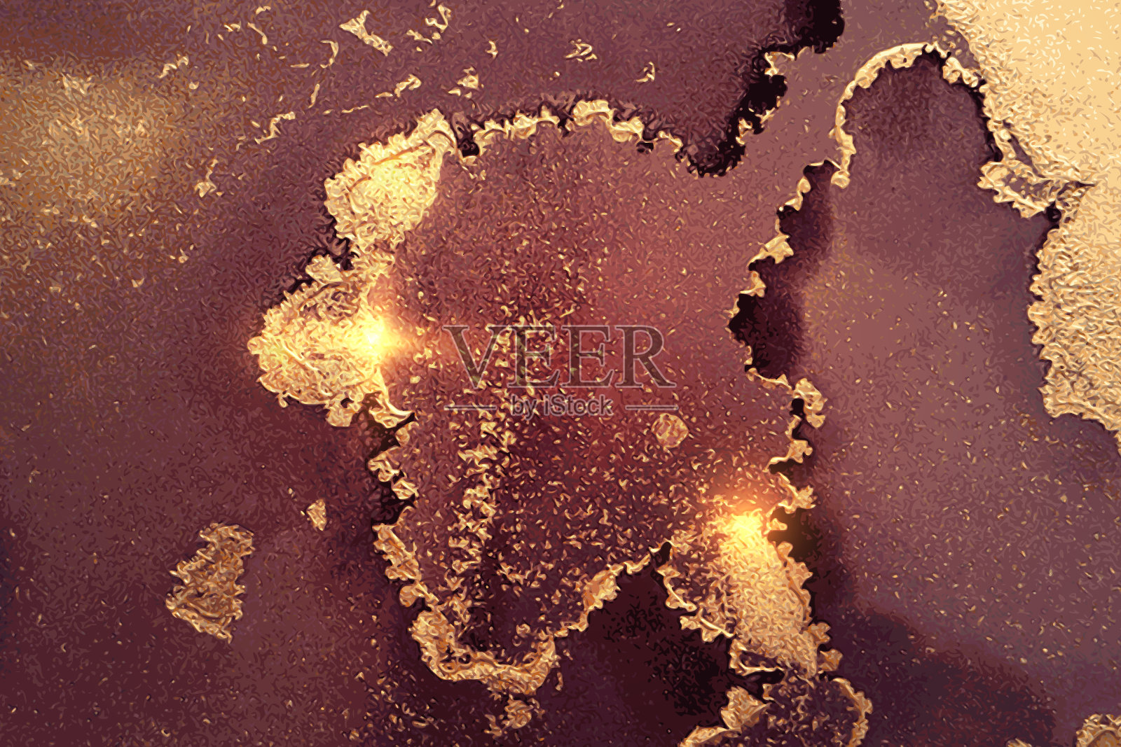 葡萄抽象勃艮第,栗色和金色大理石纹理与闪光插画图片素材