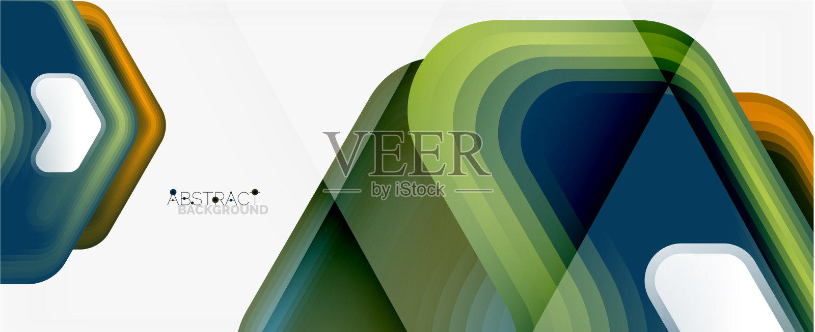 三维箭头几何构成抽象插画图片素材