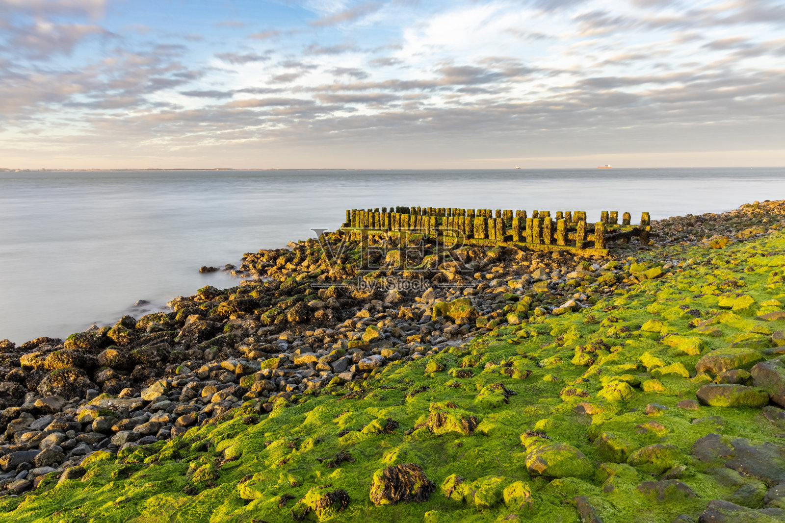 从荷兰弗利辛根大道看日出照片摄影图片
