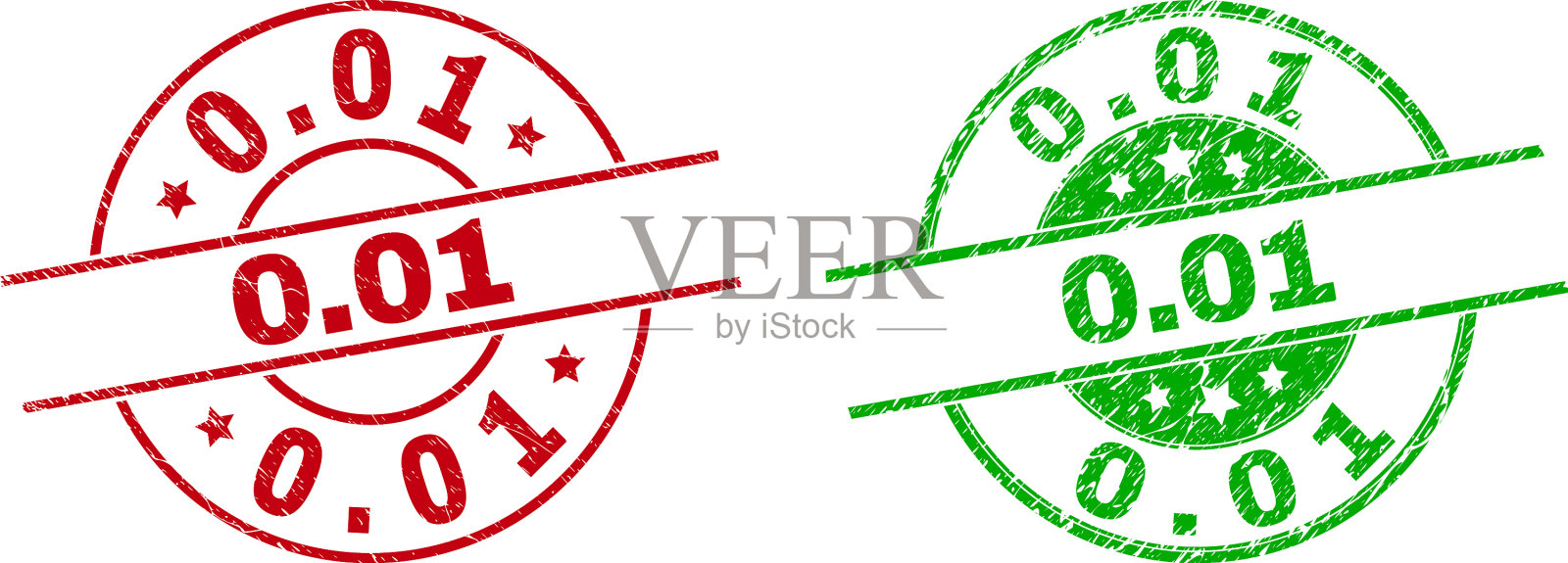 001张质地不洁的圆形邮票插画图片素材