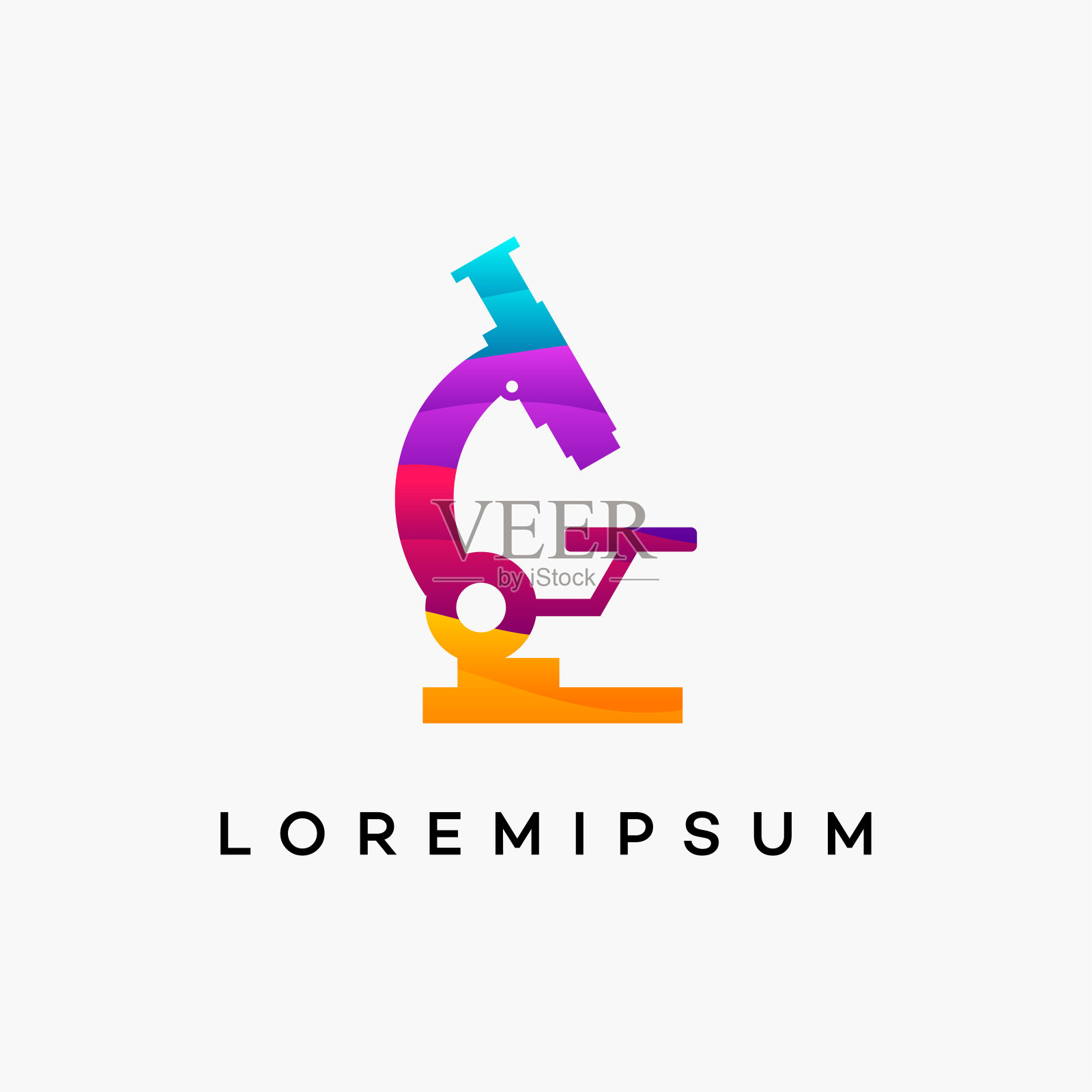 现代波维科学标志设计概念向量,实验室标志设计模板插画图片素材