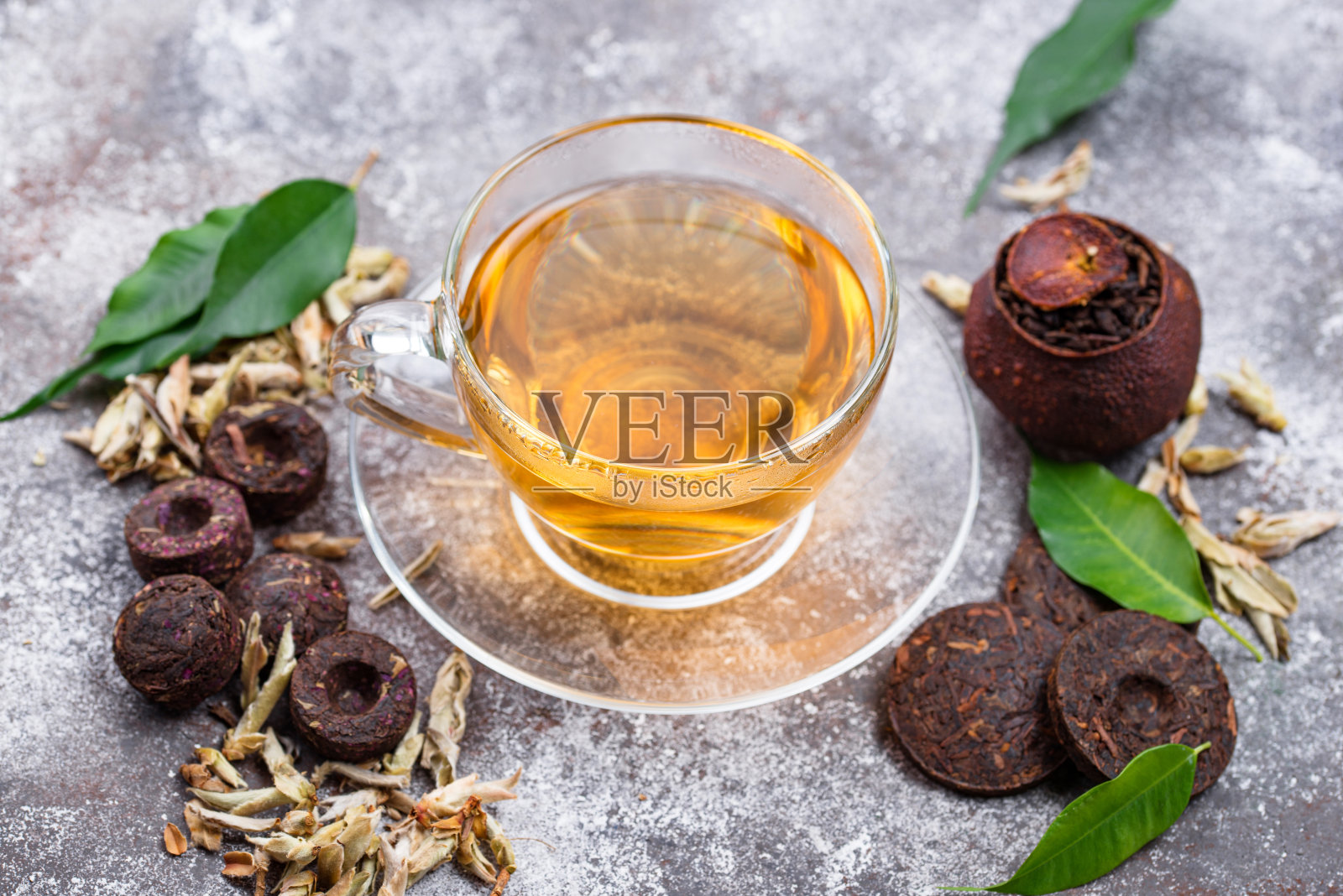 不同的中国压普洱茶照片摄影图片