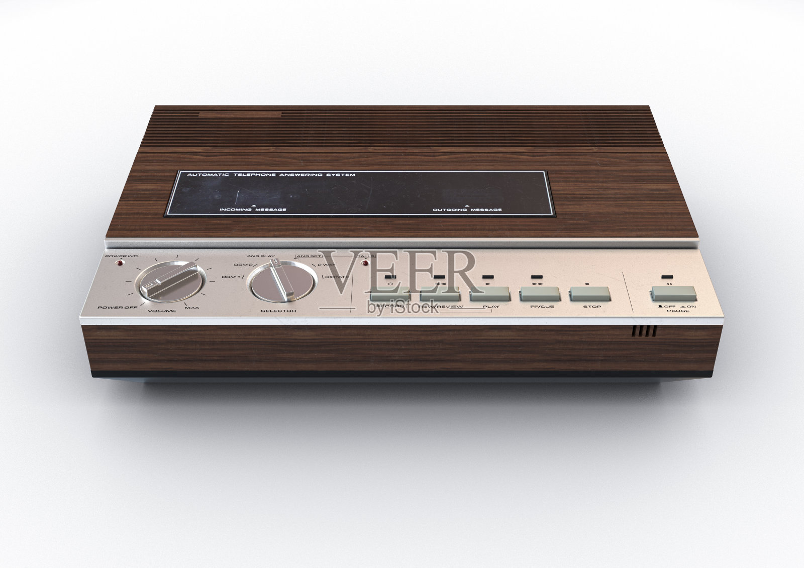 80年代的老式答录机照片摄影图片