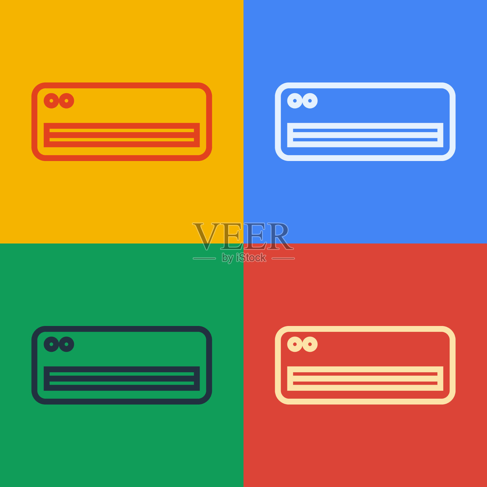 波普艺术线空调图标隔离图标素材