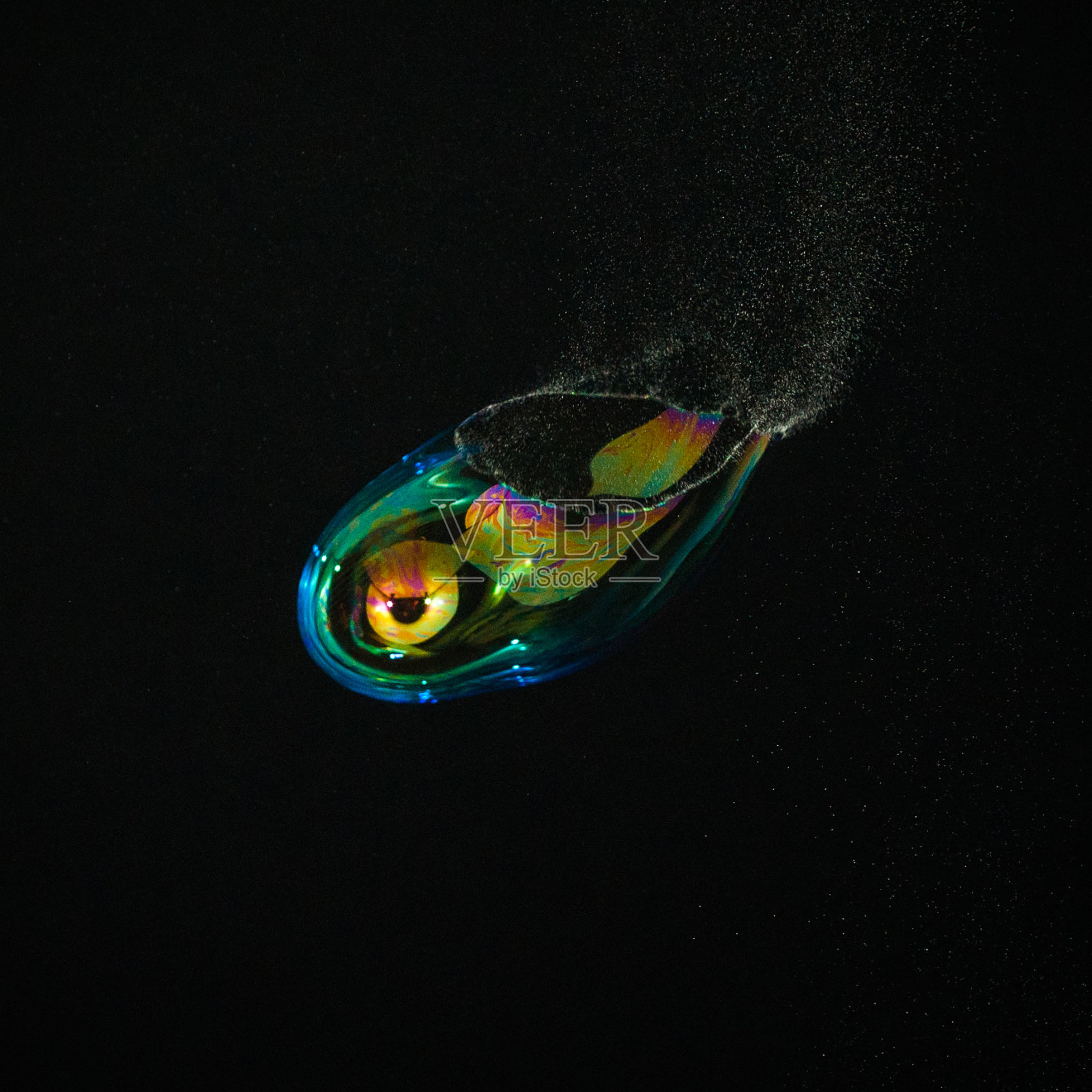 五彩缤纷的肥皂泡照片摄影图片