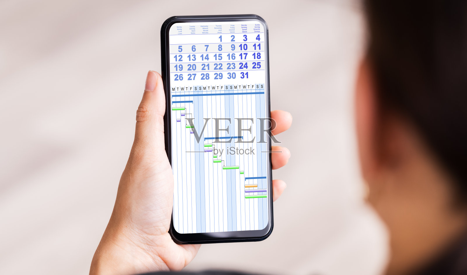 员工议程和电子日历照片摄影图片