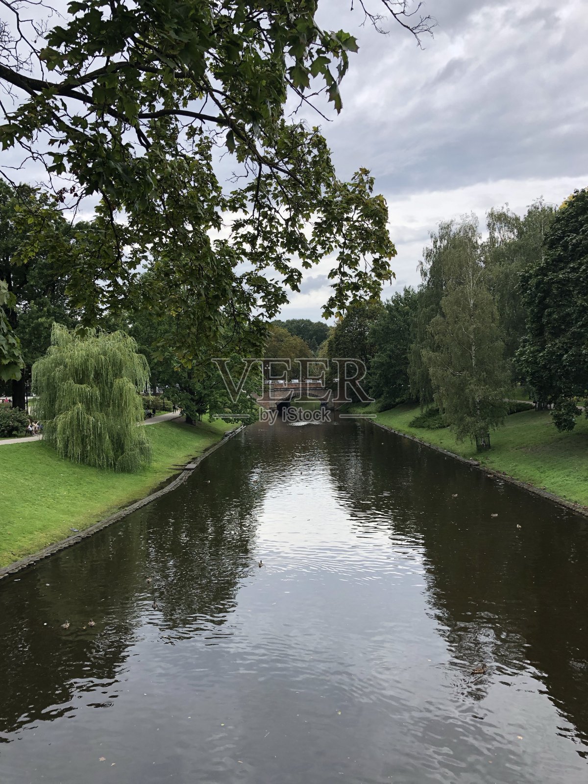 里加老城中心绿地公园照片摄影图片