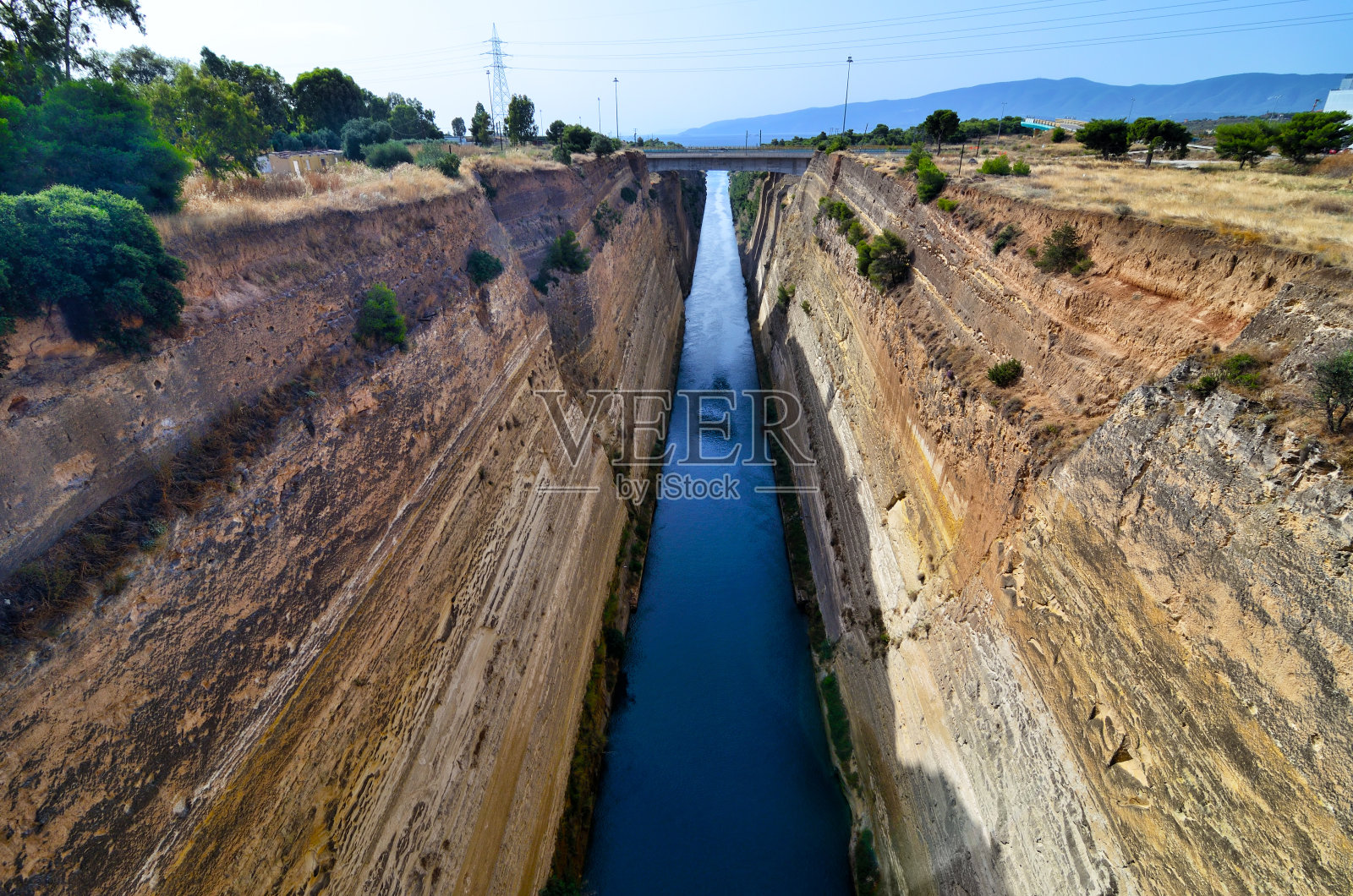 希腊科林斯运河照片摄影图片