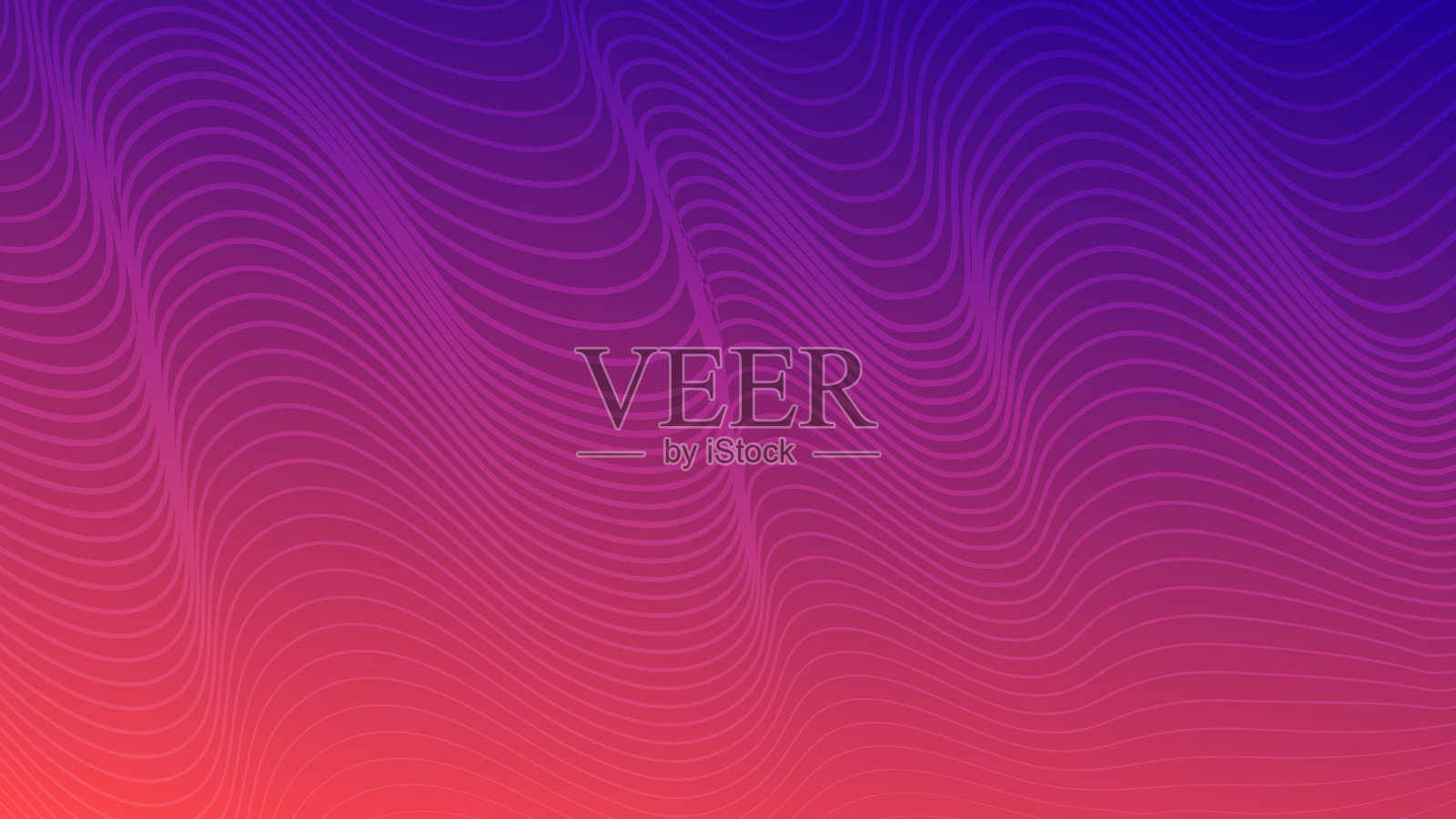 现代彩色渐变背景与波浪线插画图片素材