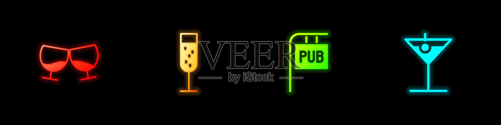 设杯白兰地或香槟街白兰地图标素材