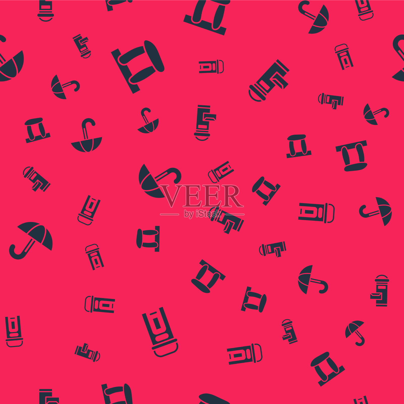 设置伦敦电话亭和巨石阵伞图标素材