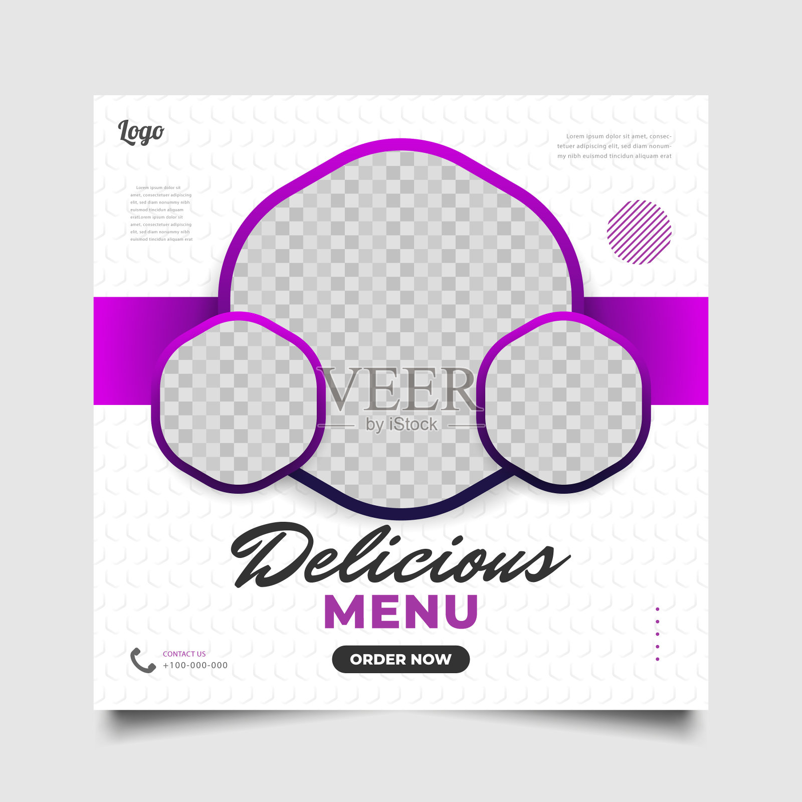 烹饪的社交媒体帖子或横幅模板插画图片素材