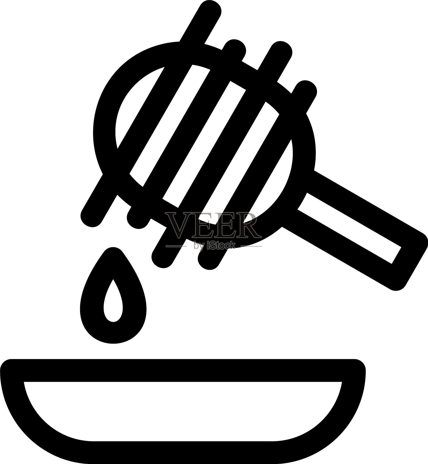 蜂蜜斗图标或标志孤立的标志符号插画图片素材