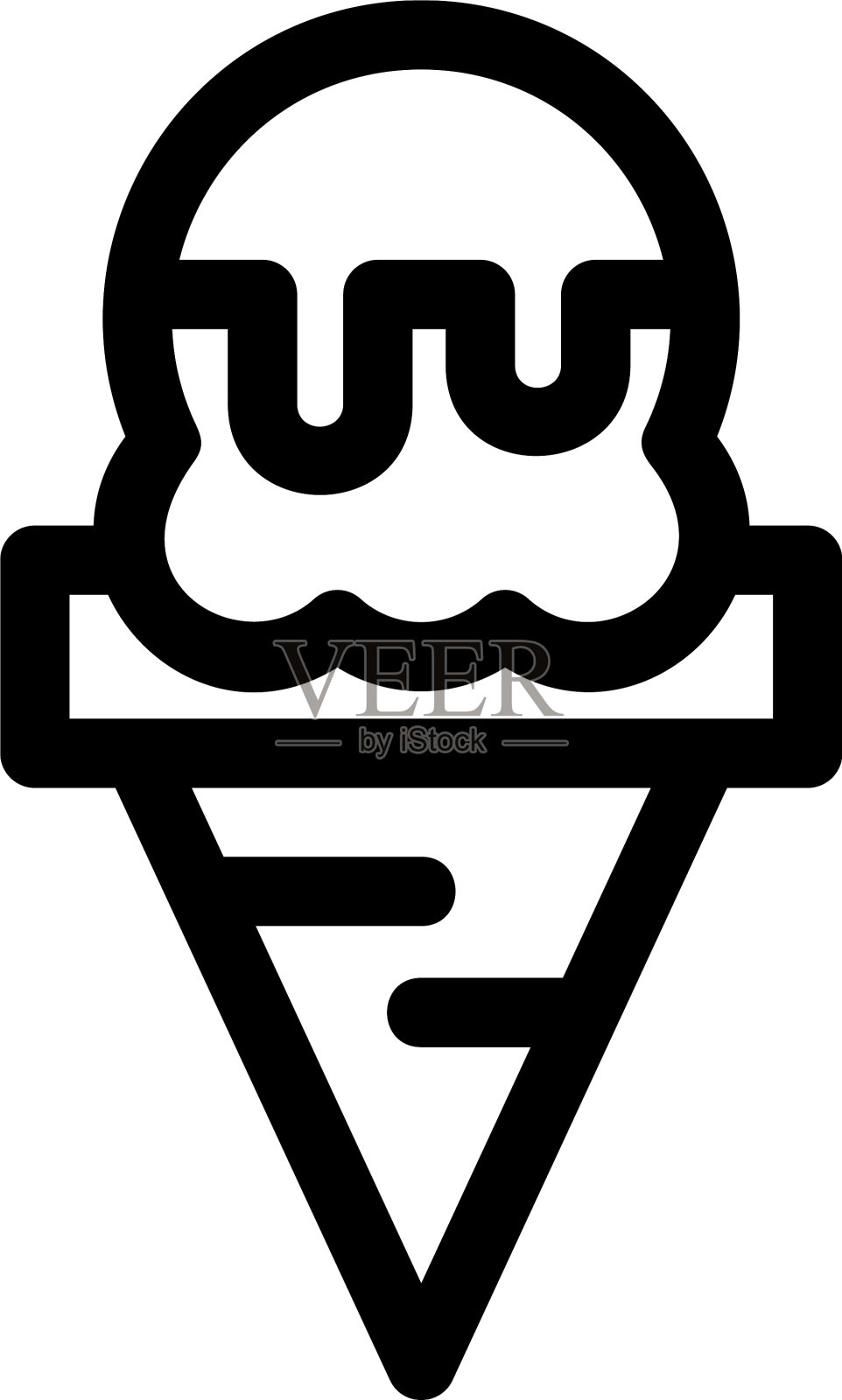 冰淇淋图标或标志孤立标志符号插画图片素材