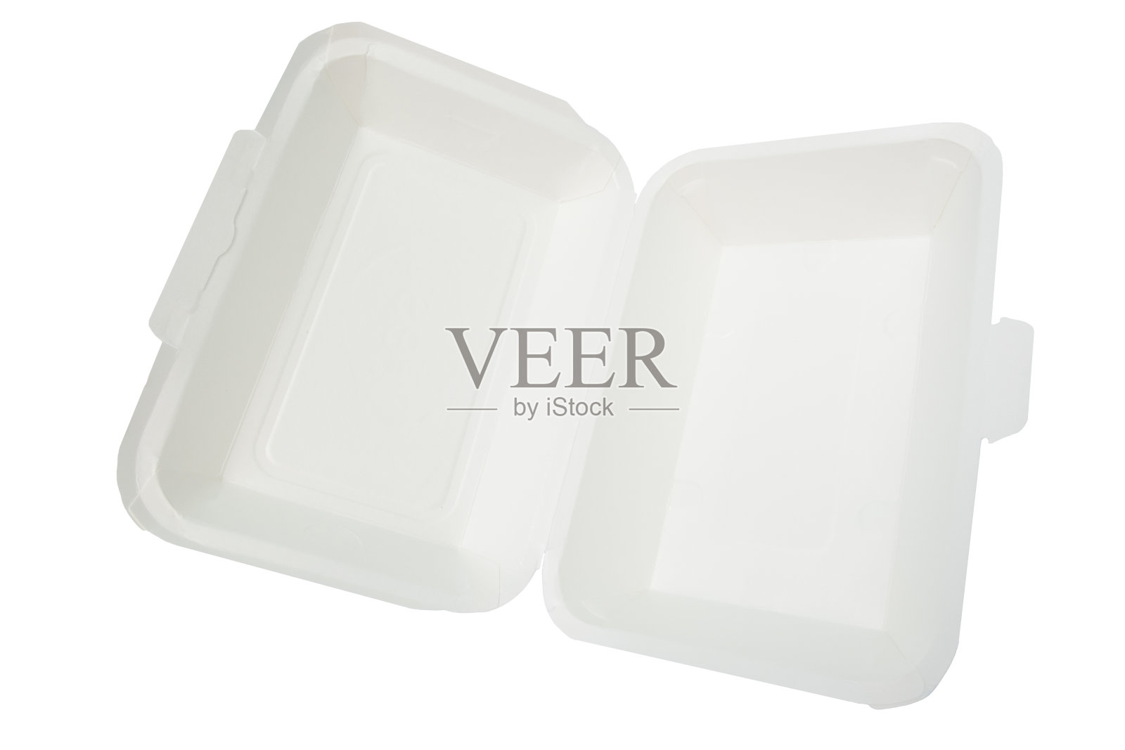 一个孤立在白色背景上的泡沫盒照片摄影图片