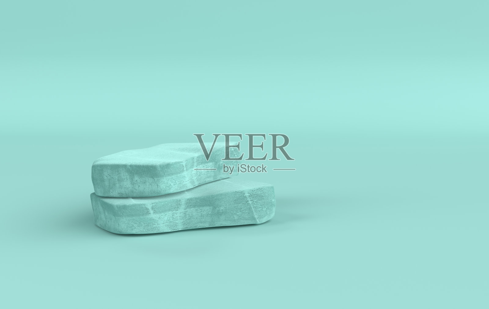 3d渲染工作室与几何形状,讲台在地板上。平台,展示,岩石基座的产品展示,模拟背景。最小的设计。化妆品产品的品牌横幅照片摄影图片