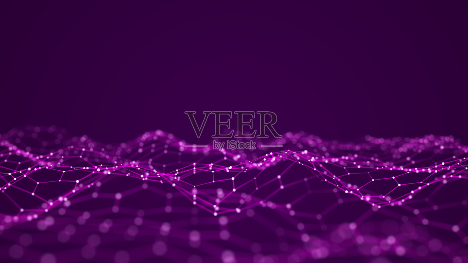 抽象的未来六边形背景。大数据可视化。数字动态波。3 d渲染。照片摄影图片