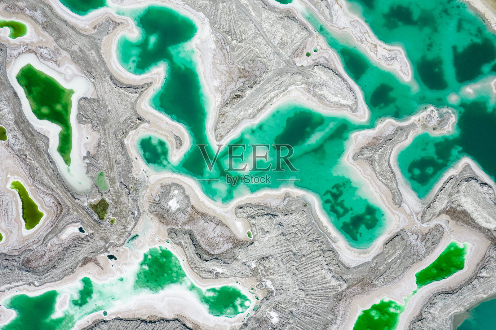 无人机视角盐湖/青海,中国照片摄影图片