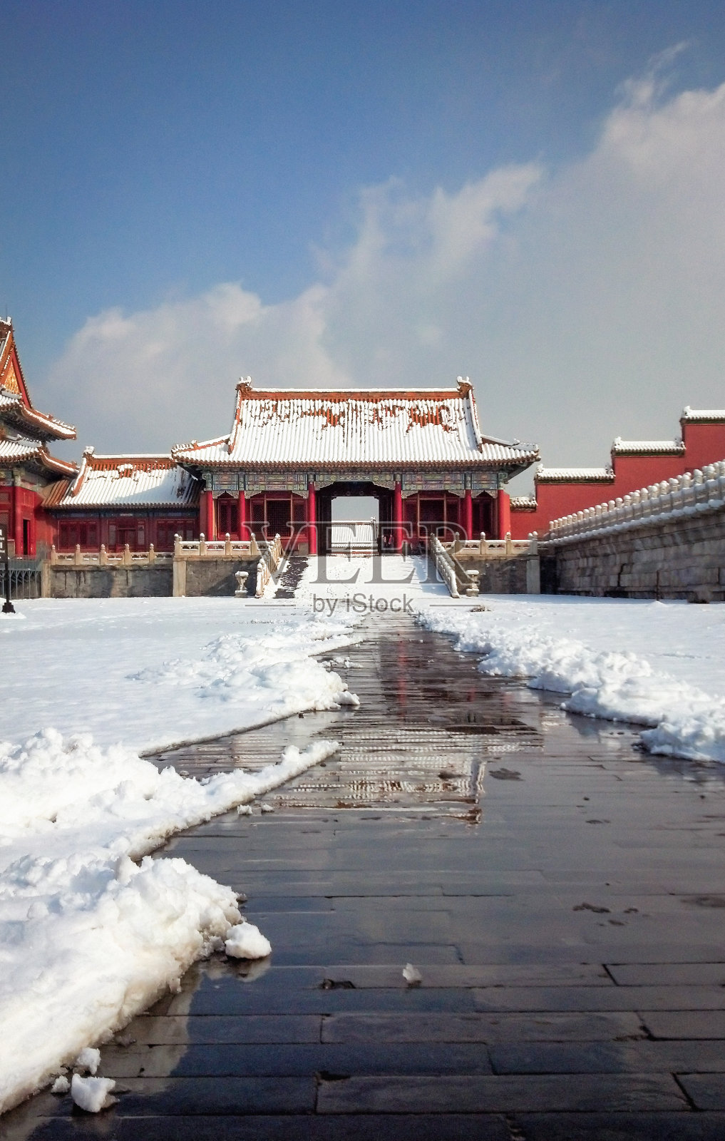 雪后的紫禁城照片摄影图片