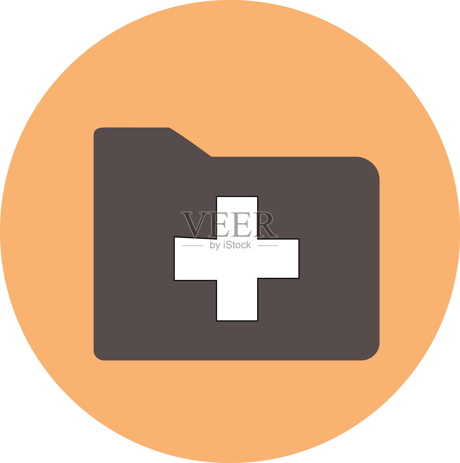 带有背景的图标或按钮文件夹符号图标素材