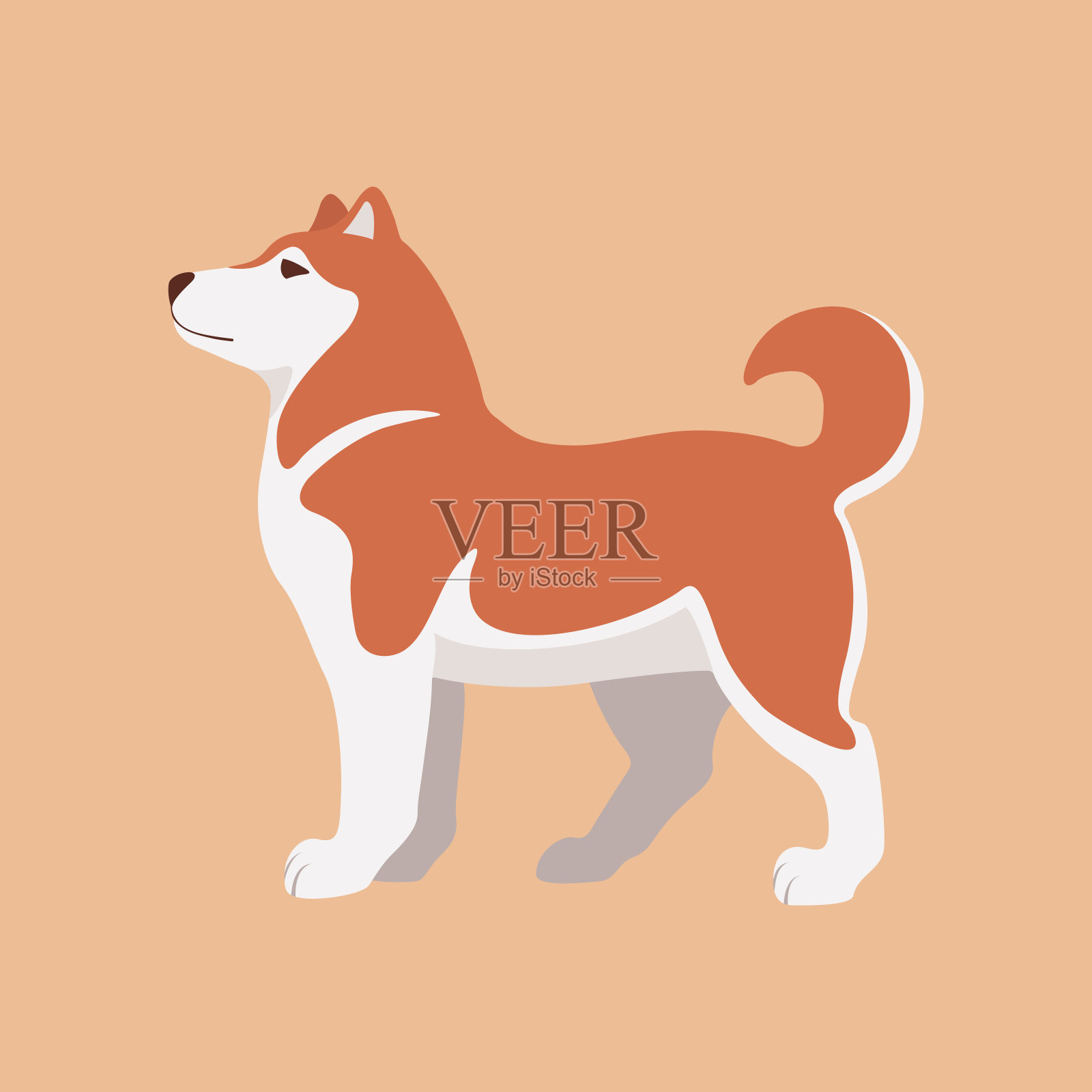 向量的狗。插画图片素材