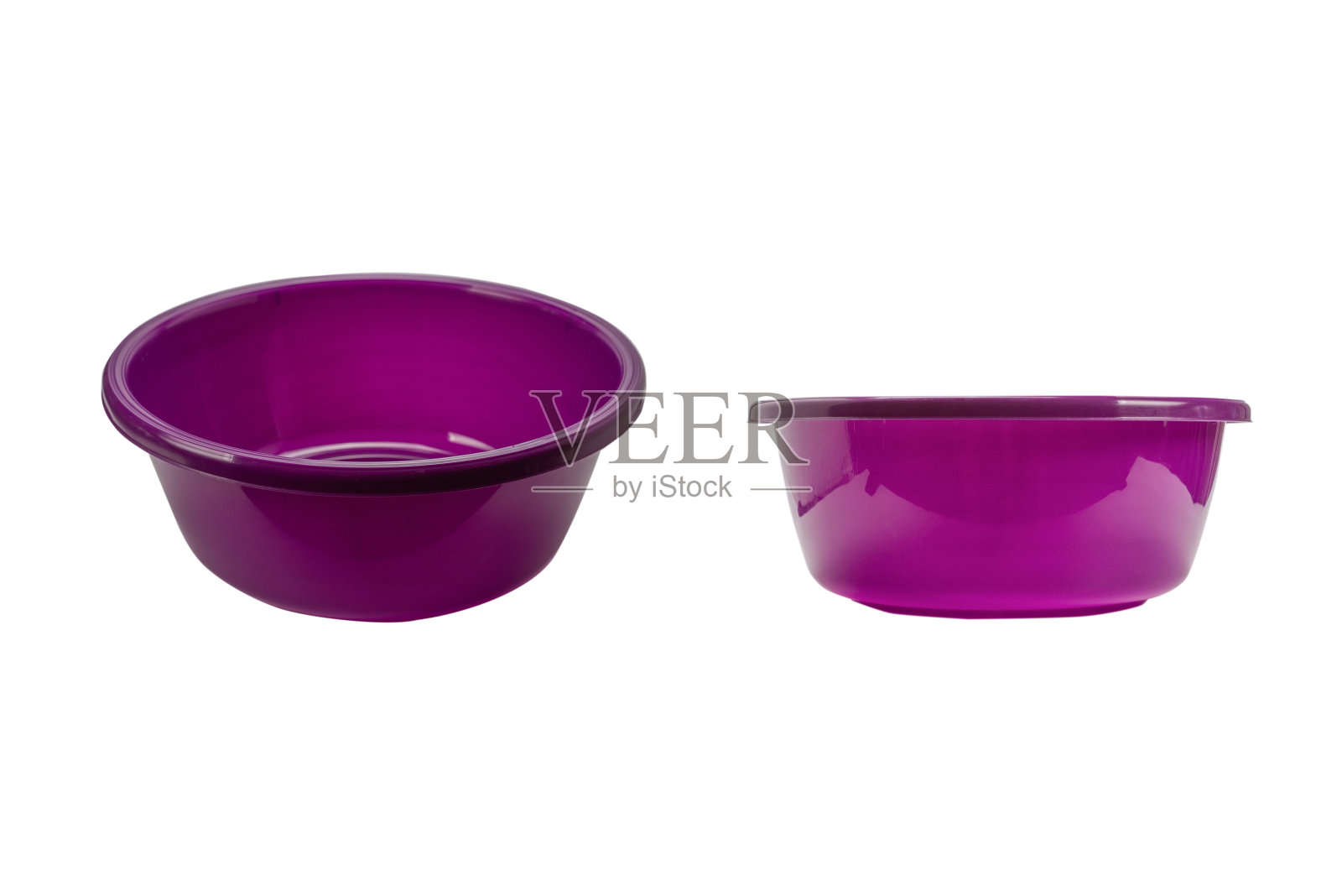 紫色手盆孤立在白色上照片摄影图片