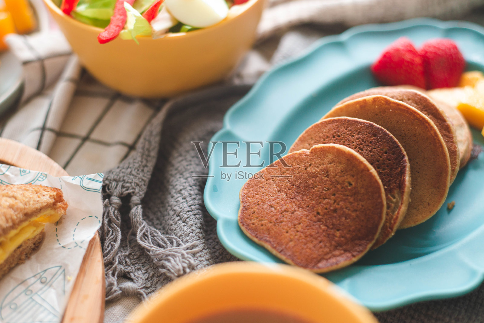 迷你煎饼照片摄影图片
