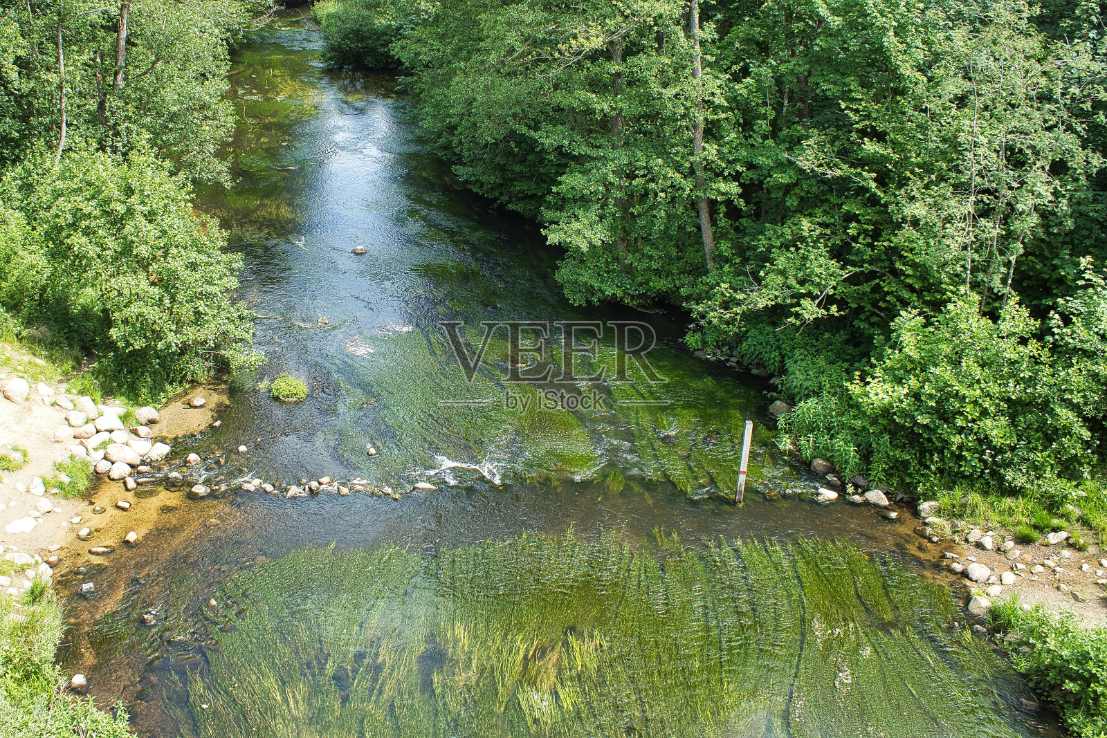 俯视小河照片摄影图片