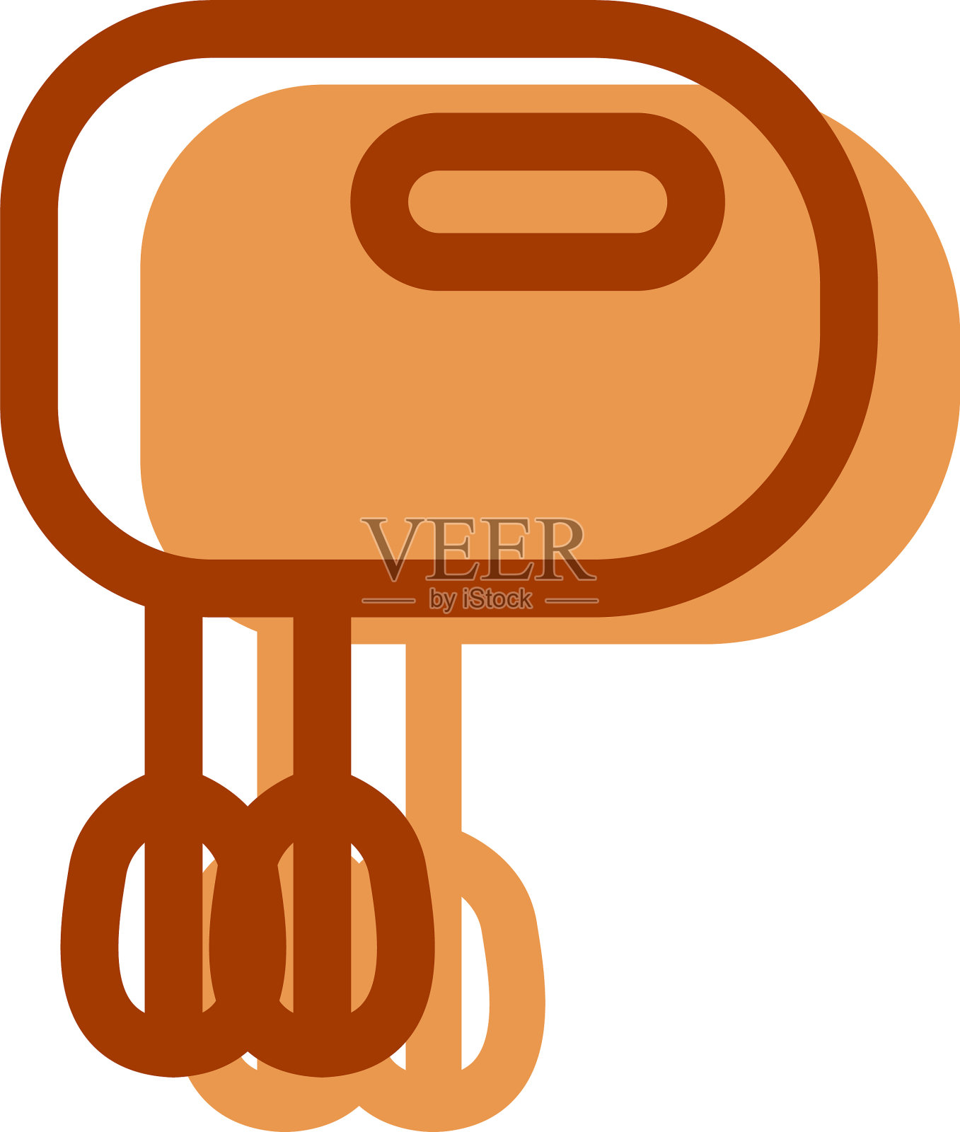 电动手搅拌器在一个白色的背景设计元素图片