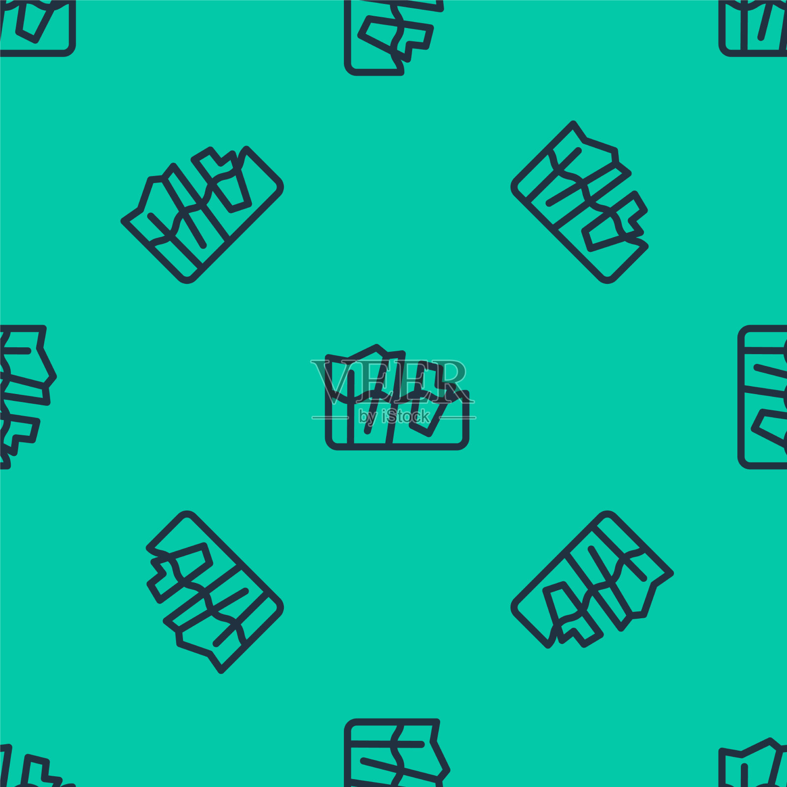 冰川融化的蓝线图标孤立无间插画图片素材