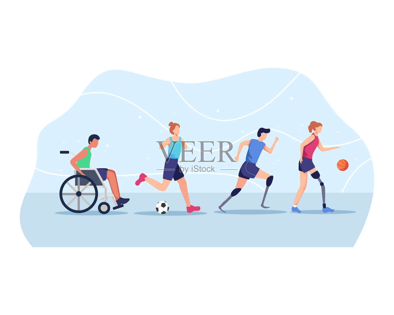 残疾体育人士设计元素图片