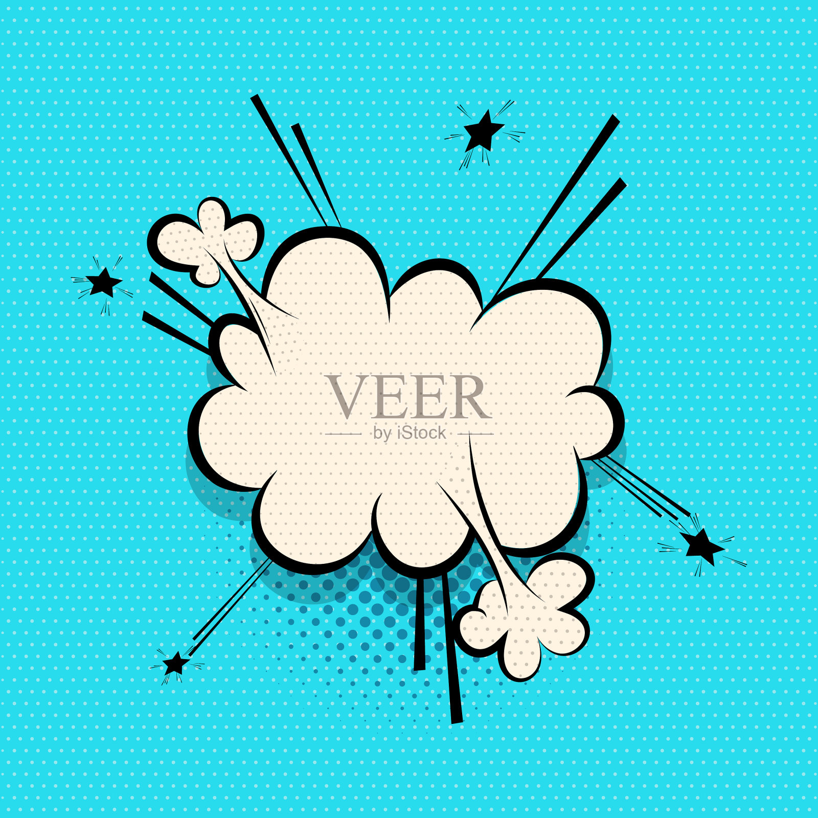 黄色漫画语音气泡文本插画图片素材