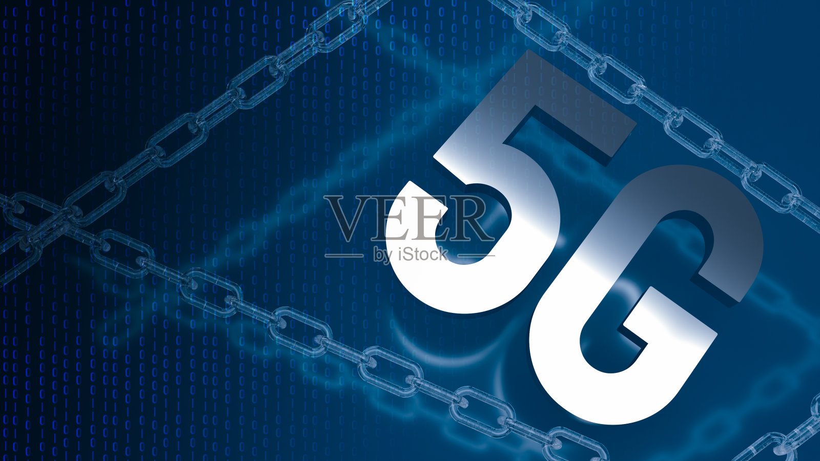 5g上的蓝色背景用于移动或技术概念3d渲染照片摄影图片